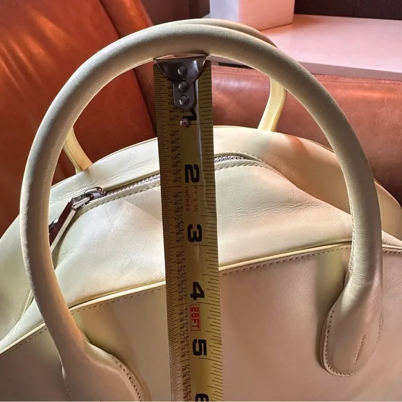 Calvin Klein runway designer collection leather yellow bowling bag studio luxury - Picture 12 of 17